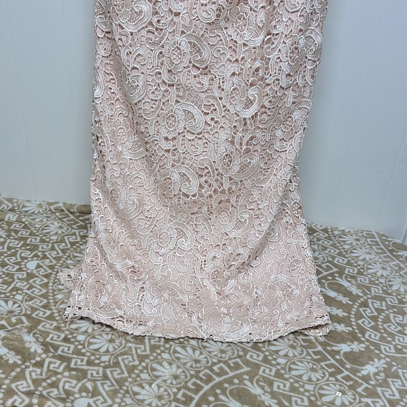 Elegant Lace Strapless Prom Dress - Picture 3 of 13